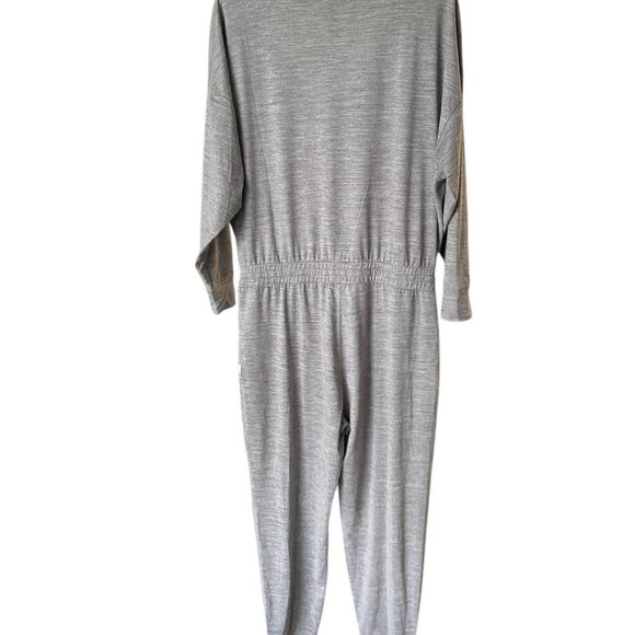 VUORI Melange Grey Long Sleeve Lux Jumpsuit Size L - Picture 4 of 8